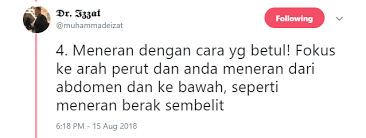 Cara ini terdiri dari 3 tahap, langsung aja simak dibawah ini: 7 Tips Dari Doktor Ini Bakal Bantu Ibu Bersalin Dengan Tenang Tanpa Faraj Terkoyak Teruk