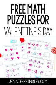 Free Math Puzzles For The Entire Year Seasonal And Holiday Themes Free Math Maths Puzzles Math Valentines