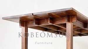 Favorite this post apr 30 dining table with chairs $75 (south end) pic hide this posting restore restore this posting. Kobeomsuk Furniture Making Interlocking Joinery Walnut Table Youtube