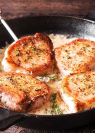 Creamy Pork Chops Keto Low Carb Gluten Free Low Carb Pork Low Carb Pork Chops Pork Recipes