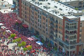 The Banks Development Cincinnati Reds Opening Day Street Party Reds Opening Day Cincinnati Urban Planning