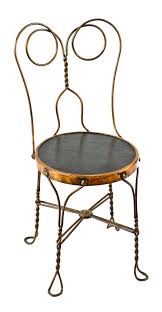 Single All Original And Intact Turn Of The Century Antique American Copper Plated Reinforced Fanciful Iron Four Legged Soda Fountain Stool Chair With Black Enam Chair Antique Chairs Parlor Chair
