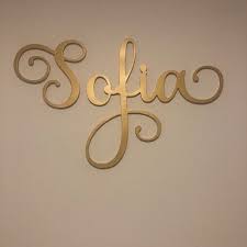 Bedroom Girl Letters Wall Hanging Custom Name Sign Gold Etsy In 2021 Wooden Name Signs Name Signs Letter Wall