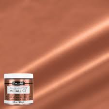 To achieve a higher intensity sparkle, apply multiple thin coats until desired look is attained, allowing for a more opaque finish. Americana Decor 8 Oz Metallic Rose Gold Paint Admtl03 98 The Home Depot