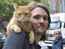 James Bowen, a homeless heroin addict, quit his addiction because of a  stray cat he named (Bob). James found (Bob) injured in 2007 and began  caring for him, which gave his life