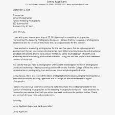 Photographer Cover Letter And Resume Examples