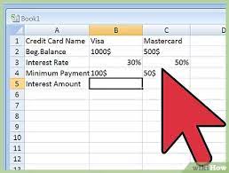 The result is nearly the same as scenario 2. 3 Ways To Calculate Credit Card Interest With Excel Wikihow