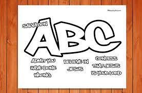 The printable clearly states the steps taken to begin their journey with jesus. Salvation Abc Printable Coloring Page Ministryark