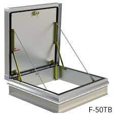 A type l roof hatch permits easier movement for maintenance personnel, tools and equipment from a full size stairway. Thermally Broken Roof Hatch