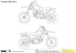 Yamaha Pw80 Yamaha Car Drawings Vector Drawing