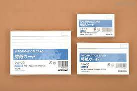 File formats available click icon(s) to begin template download : Kokuyo Information Index Cards A6 10 5 X 14 8 Cm 100 Cards Jetpens