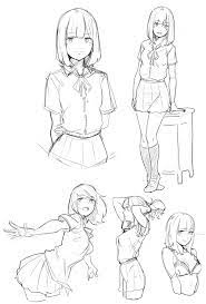 Anime Drawing References Schoolgirl Poses Drawing Reference Anime Drawings Pinterest Anime Poses Reference Drawings Pinterest Manga Drawing To make things simpler (especially for beginners) this tutorial anime running pose drawing step by step. anime drawing references schoolgirl