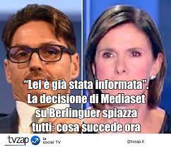 Tvzap - “Lei è già stata informata”. La decisione di Mediaset su Berlinguer spiazza tutti ; cosa succede ora ⤵️⤵️ | Facebook
