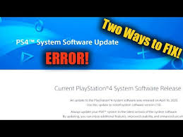 How To Fix Ps4 Software Update Error Fix Two Ways To Fix Easy Advanced Youtube