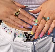 See more ideas about rainbow nails, nails, nail art. Rainbow Triangle Tip Nails Novocom Top