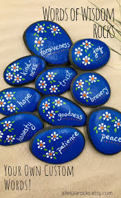 Words Of Wisdom Painted Stones Set Of 10 Affirmation Rocks Etsy In 2020 Rock Painting Ideas Easy Painted Rocks Kids Rock Crafts