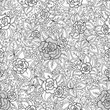 Detailed floral design for grown ups and teens. Floral Pattern Flower Coloring Pages Coloring Pages Mandala Coloring Pages