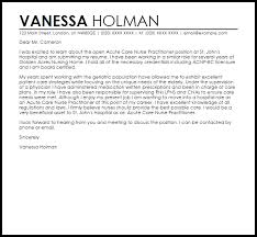 These layouts give exceptional instances of how you can structure such a letter, and also consist of sample. Acute Care Nurse Practitioner Cover Letter Sample Cover Letter Templates Examples