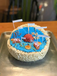 Edible 3d Model Of An Animal Cell For 7th Grade Life Science Made By Carson Edible Cell Project Edible Cell Animal Cell Model Project