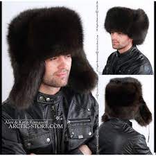 Siberian Ushanka Brown Fox Winter Fur Hat Winter Fur Fur