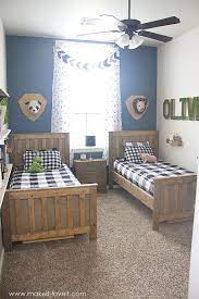 This beach house guest room is little, but clever small shared bedroom ideas make it feel spacious. Ideas For A Shared Boys Bedroom Yay All Done Boys Bedroom Colors Small Boys Bedrooms Small Kids Room