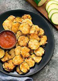 Air Fryer 2 Ingredient Parmesan Zucchini Crisps Recipe Air Fryer Recipes Healthy Zucchini Crisps New Air Fryer Recipes