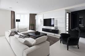 Black And White Theme House Exterior Modern Apartment Decor Choices Decor Around The World Modern Apartment Decor Apartment Interior Living Room Designs