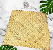 12" Natural Woven Palm Leaf Matting for Polynesian Crafts | Tiare 'O  Patitifa