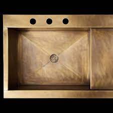 Op zoek naar een moderne en tijdloze kraan? Brass Sink Messing Spoelbak Gootsteen Keuken Koper Patina Spoelbak Keuken Bar Gootsteen