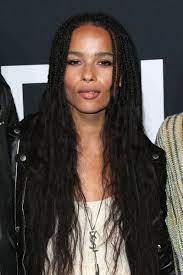 Zoe Kravitz Long Partially Braided Zoe Kravitz Braids Braided Hairstyles Hair Styles