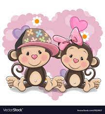 Fast & free shipping · top brands & styles · shop our huge selection Two Cute Cartoon Monkeys On A Heart Background Download A Free Preview Or High Quality Adobe Illustrator Ai Eps Cute Monkey Cartoon Monkey Cartoon Clip Art