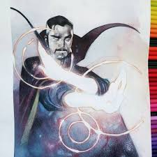 Dr Strange Commission My 1st Take On This Character Btw The Angouleme Comics Festival Is Around The Corner See You Doctor Strange Art Comic Art Marvel Art