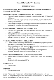 Because i don't know german. Financial Controller Cv Template And Examples Renaix Com