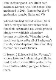 This Literally Makes Me Want To Cry Everyone Expects Jimin To Be Helping Out V All The Time But No He Did This Much For Him Before He E Bts Vmin