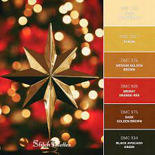 Maybe you would like to learn more about one of these? Christmas Red And Gold Embroidery Color Palette With Thread Codes