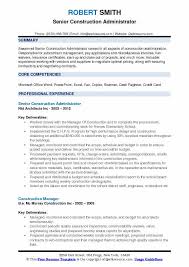 construction administrator resume
