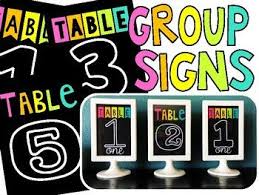 These Group Number Signs Fit The 4x6 Ikea Tolsby Frames I Have Included 4 Different Designs In Bo Classroom Table Numbers Ikea Classroom Classroom Table Signs