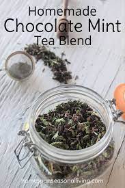 Homemade Chocolate Mint Tea Blend Recipe Herbal Teas Recipes Tea Blends Recipes Herbal Tea Benefits