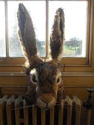 Original gesso paint and eye lashes. Tim Walker Tim Walker Rabbit Art Soft Sculpture