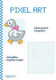 Pour faire ce pixel art, téléchargez et imprimez l'image, qui comporte le modèle coloré en pixel et une grille vierge. Cahier De Pixel Art Facile Tidou Fr