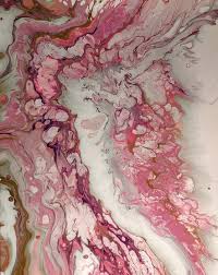 Beautiful Pink Fluid Pour Painting Art Painting Acrylic Pouring Art Fluid Acrylic Painting Pouring Painting
