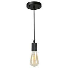 In addition to its sophisticated and futuristic style, the simple tubus emanates a uniform and subtle light. Anmytek Simple Pendant Light Vintage Edison Industrial Hanging Lamp With Ceiling Plate Simple Pendant Light Vintage Ceiling Light Fixtures Black Pendant Light