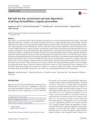 Nagy tibor istvána dal zenejét szerezte: Pdf Roll With The Fear Environment And State Dependence Of Pill Bug Armadillidium Vulgare Personalities