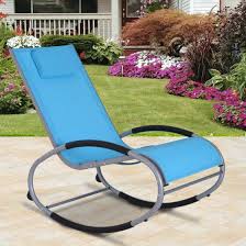 This lounge chair with adjustable back can be locked in any desired resting position with the side knob, you can flip over the bottom legs and then enjoy a soothing rocking motion, it's fully adjustable to support your body and create a sense of weightlessness Zero Gravity Rocking Chair Beach Reclining Folding Chairs For Camping Hiking Usa Home Garden Patterer Yard Garden Outdoor Living Items