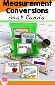 Converting Customary Units Is Fun To Practice With This Set Of Task Cards Kids Will Convert Customar Task Cards Measurement Conversions Upper Elementary Math
