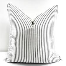 Black And White Striped Sofa Cover Black Classic Stripe Pillow Cover Black White Cotton Made In Usa Select Size Sofa Pillow Covers Black Pillow Covers Pillow Covers