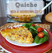 Quiche With Hash Brown Crust Recipe Breakfast Food Quote Food Quiche With Hashbrown Crust
