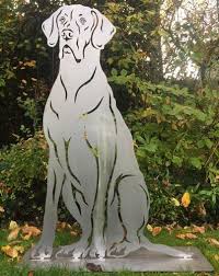 Rostfigur Edelstahlfigur Hund Edelrost Gartenfigur Deutsche Dogge Terma Stahldesign De Hunde Silhouette Gartenfiguren Hund Malen