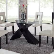 Global Furniture Exclaim Oval Glass Dining Table Modern Dining Tables By Hayneedle Modern Glass Dining Table Oval Glass Dining Table Oval Table Dining