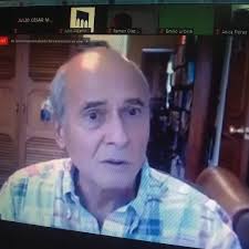 El profesor UCAB y UCV Ramón Escobar León en su videoconferencia Lenguaje y  redacción jurídica.